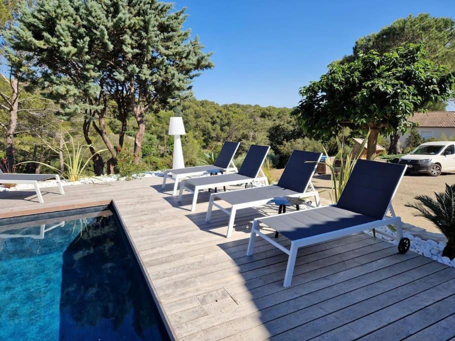 Magnifique Villa De Luxe Au Coeur De La Garrigue Nîmes Eksteriør bilde
